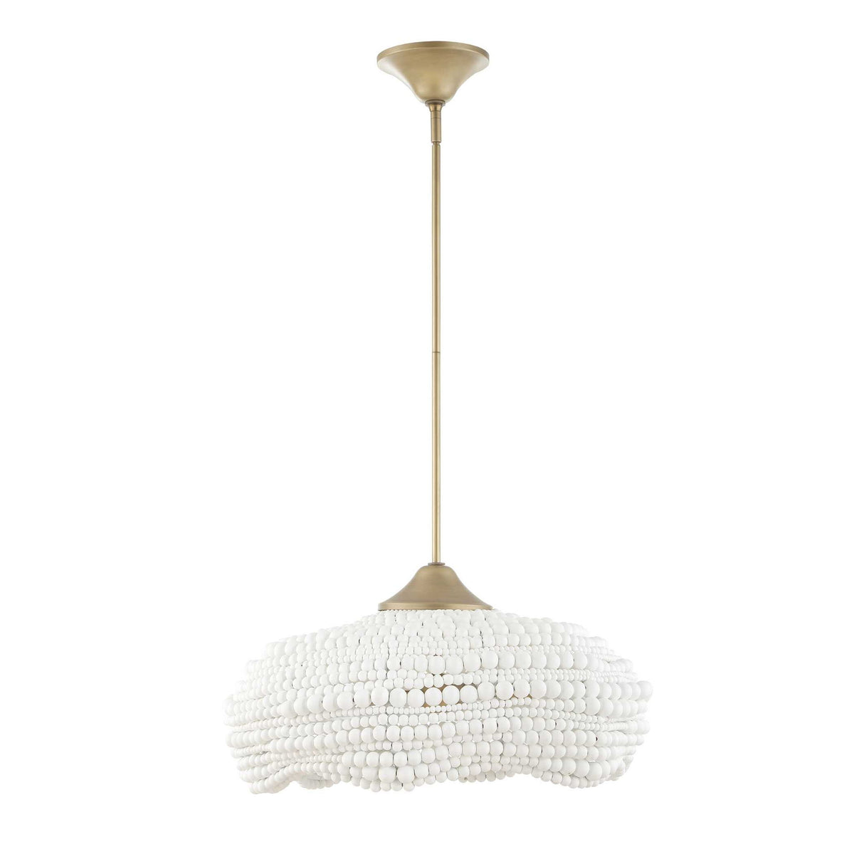 Biddeford - 5 Light Beaded Pendant - White