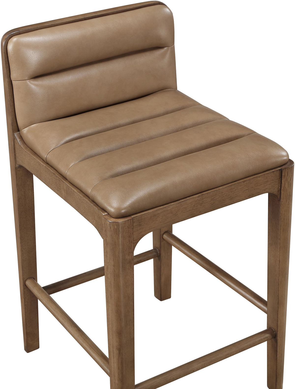 Ellis - Vegan Leather Upholstered Counter Stool (Set of 2) - Tan