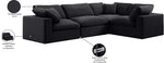 Comfy - 4 Piece Velvet Modular Sectional