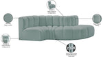 Arc - Faux Leather 4 Piece L-Shaped Modular Sofa