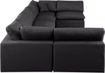 Comfy - 7 Piece Faux Leather Modular Armless Sectional