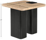 Ravenna - Genuine Travertine Top And Oak Wood Base Table