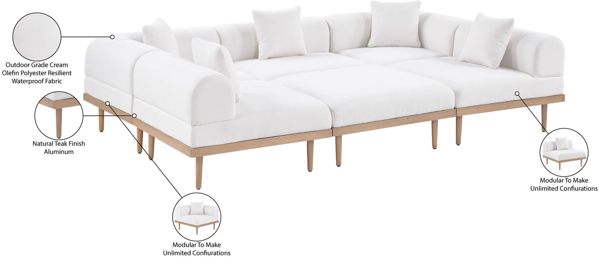 Laguna - 6 Piece 142" Outdoor Patio Modular Sectional