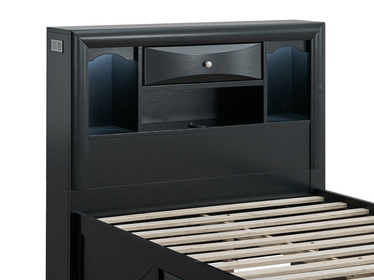 Glory Furniture - Marilla - Storage Bed With Lighting