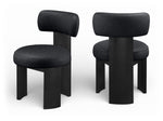 Atelier - Vegan Leather Upholstered Dining Chair (Set of 2) - Black Frame