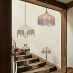 Buchanan - Jute Fringed Scalloped Table Lamp - Pink