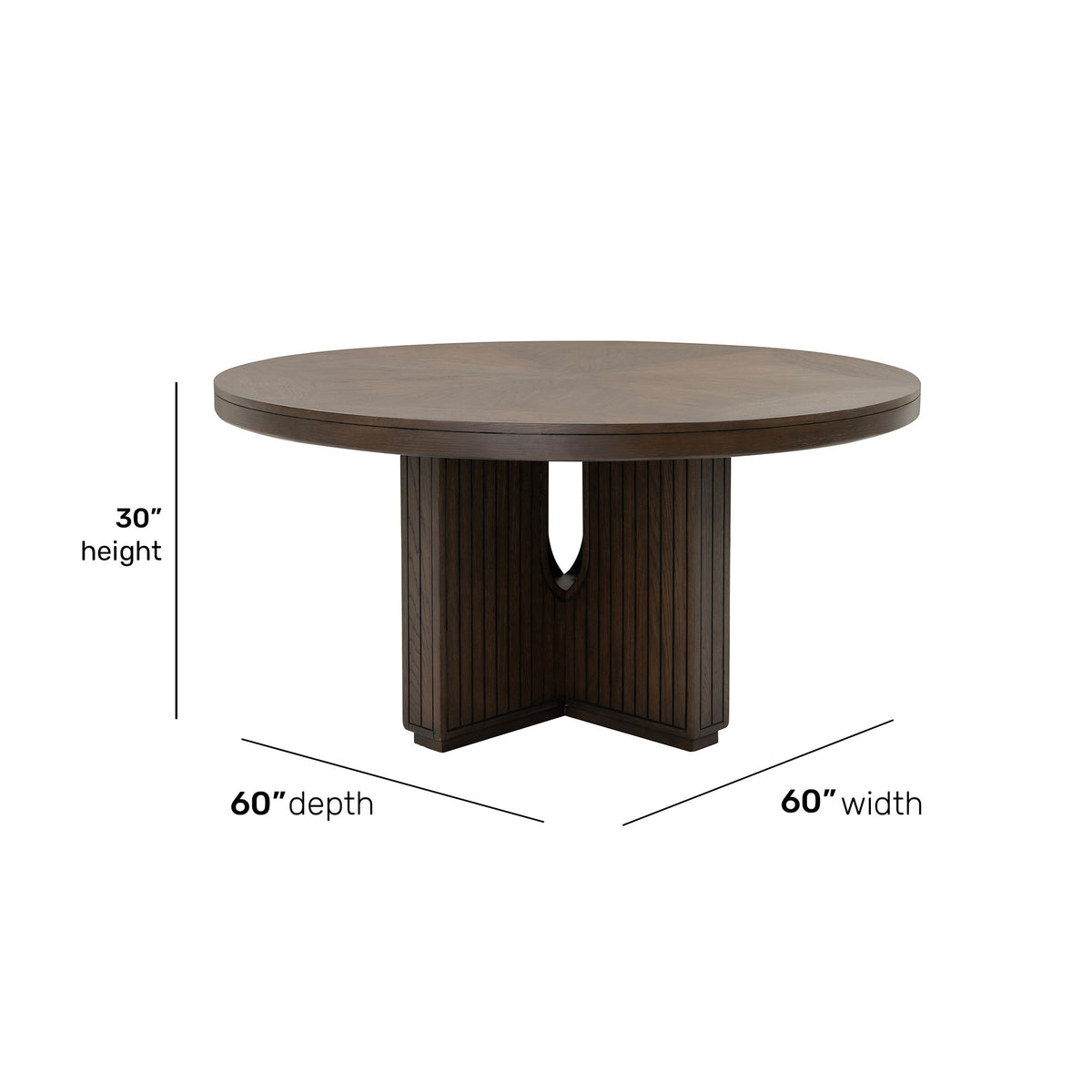 Athens - Round Dining Table - Chocolate Brown