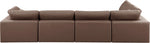 Comfy - 5 Piece Faux Leather Modular Sectional