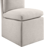 Nelori - Linen Textured Performance Fabric Upholstered Dining Chair (Set of 2)