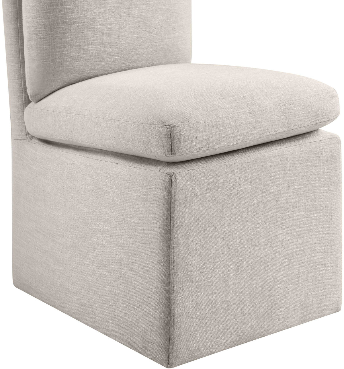 Nelori - Linen Textured Performance Fabric Upholstered Dining Chair (Set of 2)