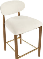 Riccio - Fabric Stool - Walnut Frame