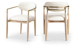 Riccio - Dining Arm Chair (Set of 2) - Natural And Gold Frame