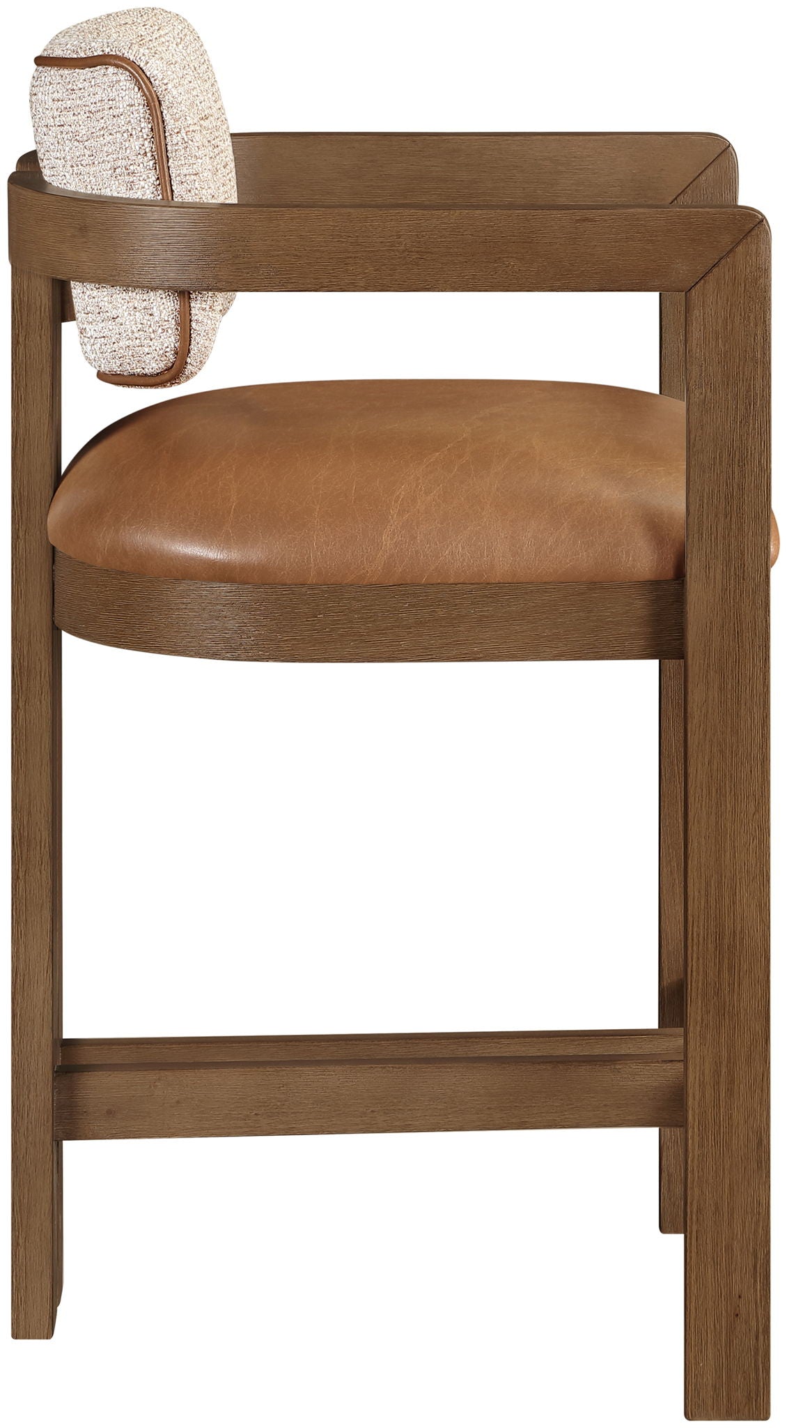 Ravina - Upholstered Counter Stool With Stained Brown Base