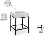 Marmo - Engineered Marble Bathroom Vanity With Black Base