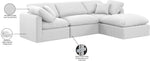 Indulge - Linen 4 Piece Modular Sectional With Chaise - White