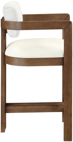 Ravina - Upholstered Counter Stool With Stained Brown Base