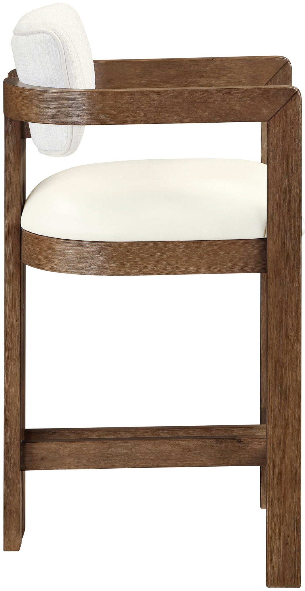 Ravina - Upholstered Counter Stool With Stained Brown Base