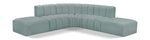 Arc - Faux Leather 6 Piece Corner Modular Sofa