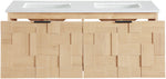 Leonardo - Engineered Stone And Solid Wood 24" Wall Mounted Bathroom Vanity