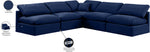 Indulge - Velvet 5 Piece Modular Corner Armless Sectional