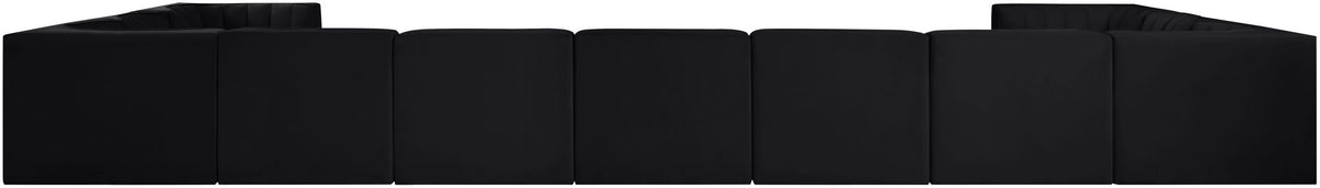 Rummi - Velvet Performance Fabric Upholstered 11 Piece Modular Sectional