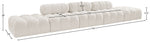 Ames - 5 Piece Boucle Upholstered Modular Sofa With 2 Armless Seats