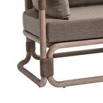 Baja - 79" Outdoor Sofa With Cushions - Brown Wire-Brushed Eucalyptus / Brown