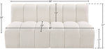 Arc - Boucle Fabric 2 Seats Modular Sofa