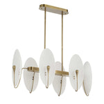 Opal Wand - Pendant - Light Antique Brass / White