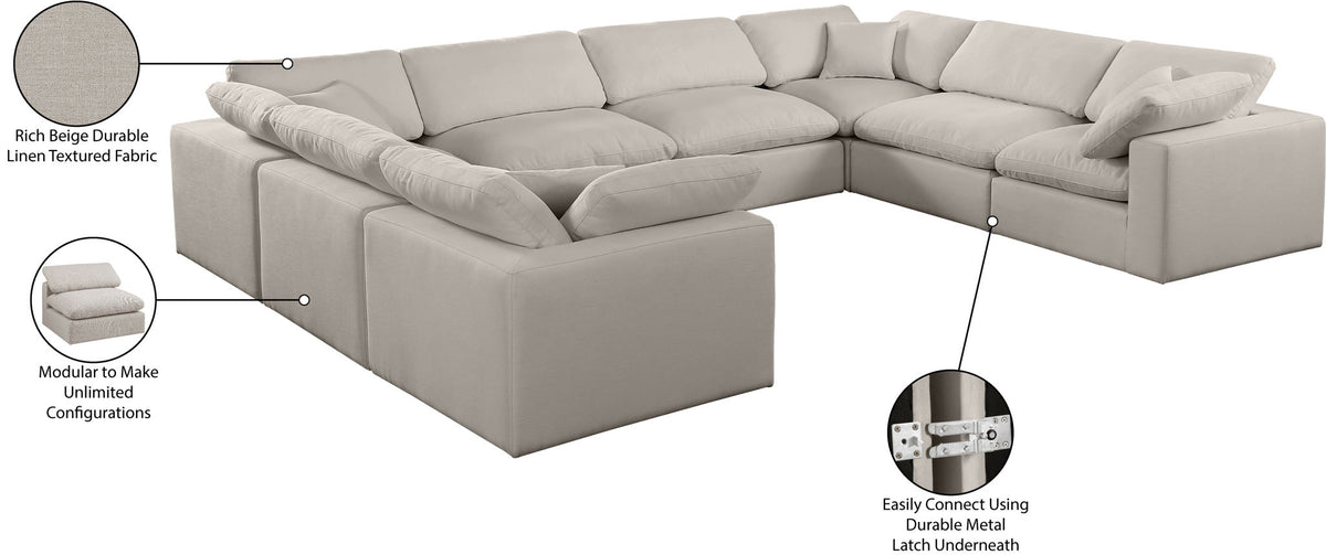 Comfy - 8 Piece Linen Modular Sectional