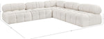 Ames - 5 Piece Fabric Modular Corner Sectional
