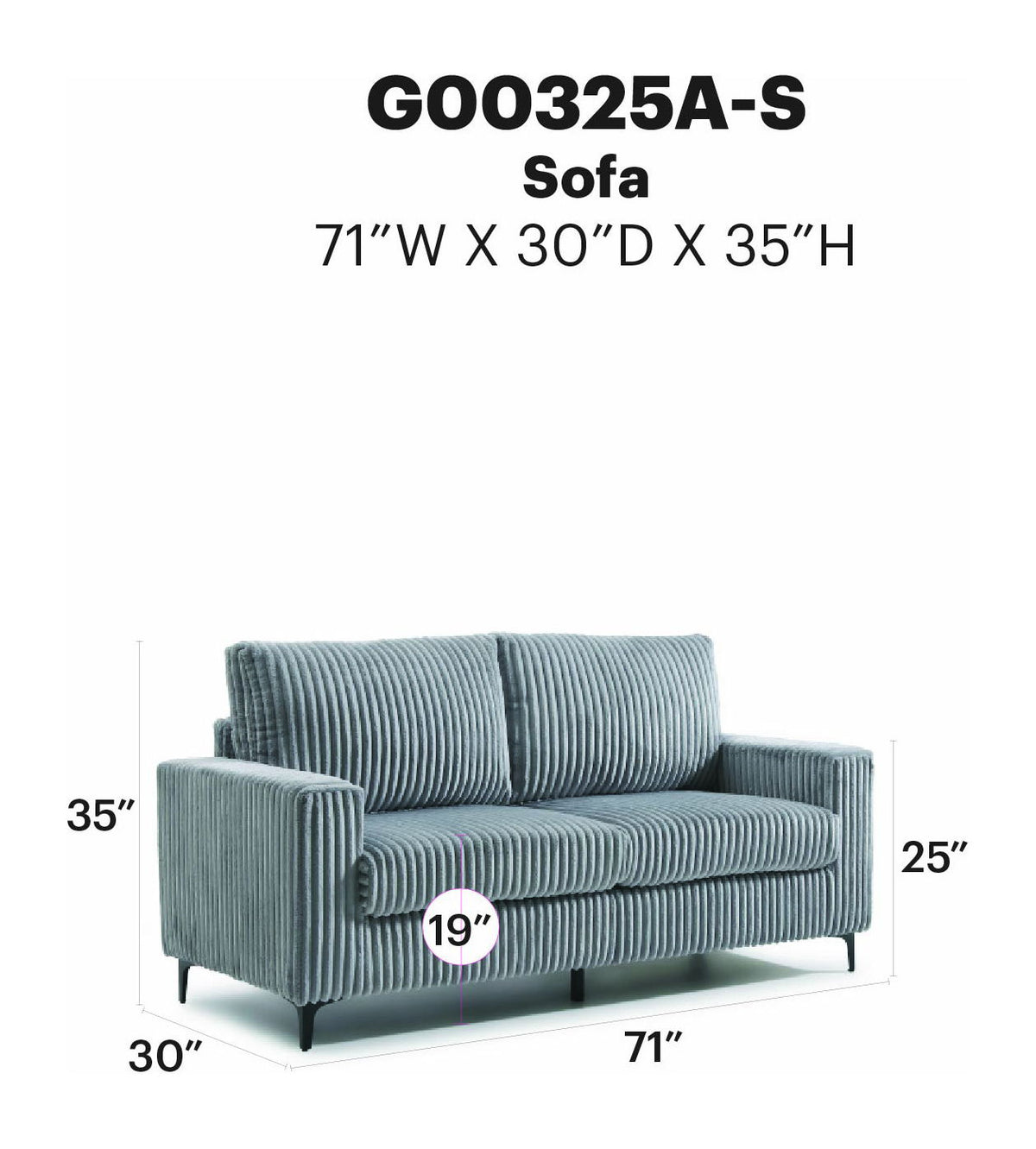 Glory Furniture - Houston - Sofa