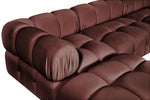 Orin - Velvet 4 Piece Modular Sectional With Chaise