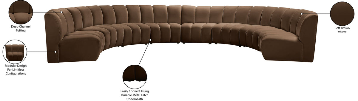 Infinity - 8 Piece Velvet Modular Sectional