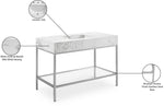 Marmo - Engineered Marble Bathroom Vanity With Chrome Base