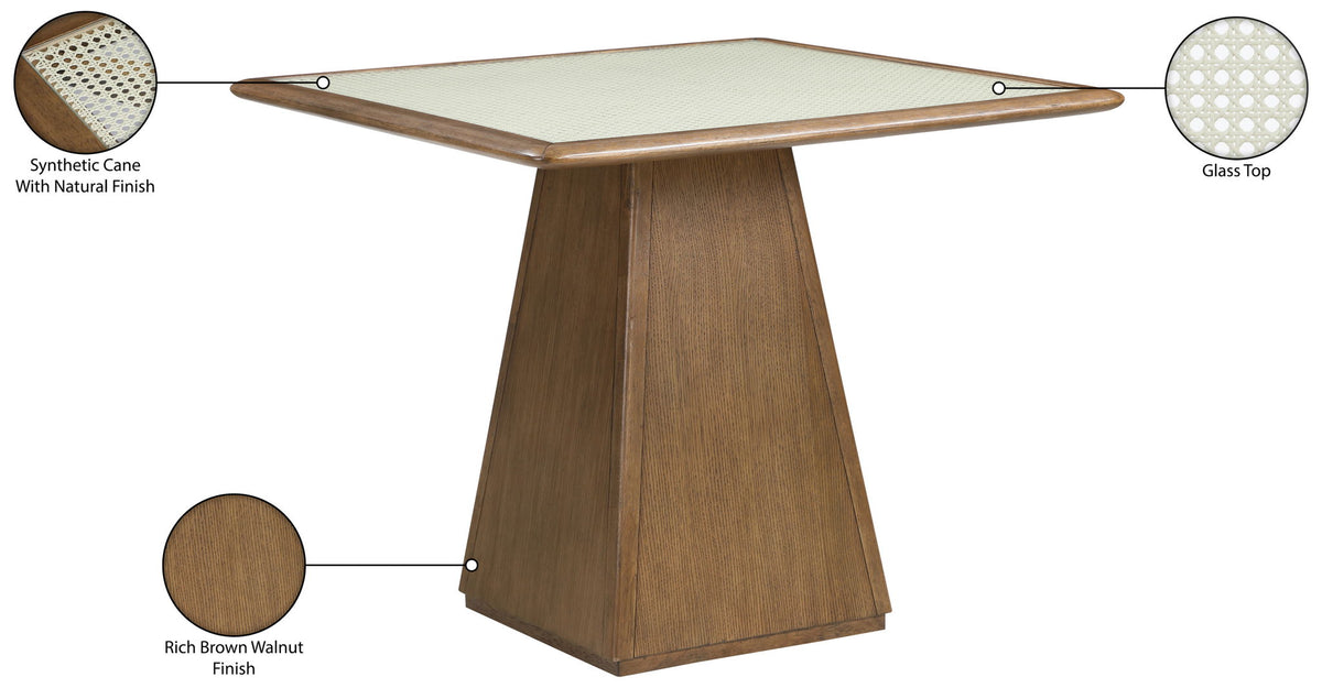 Atrium - Glass Top And Wood Base Dining Table