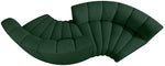 Arc - Boucle Fabric 4 Piece Curved Modular Sofa