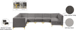 Alina - 8 Piece Velvet Modular Sectional
