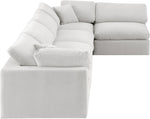 Comfy - 5 Piece Velvet Modular Sectional