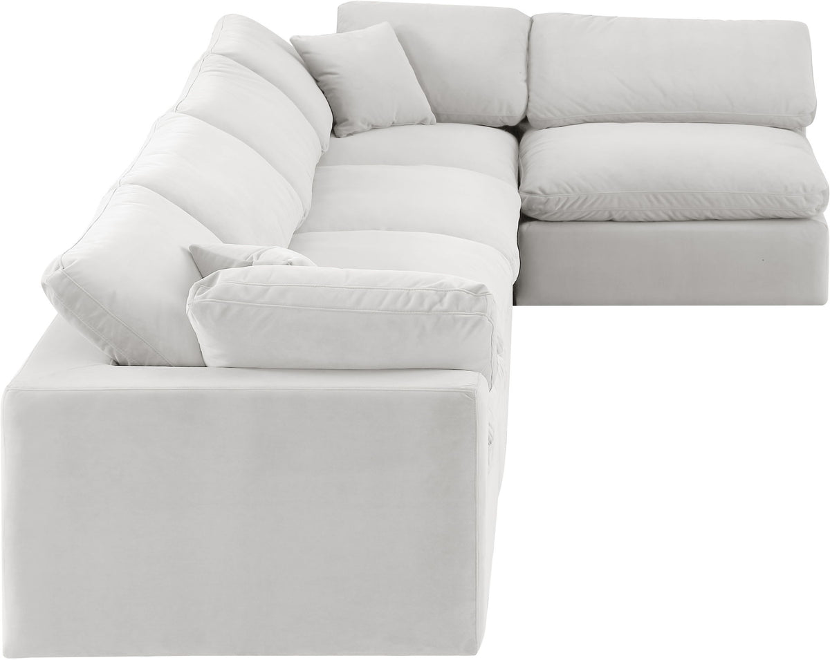 Comfy - 5 Piece Velvet Modular Sectional