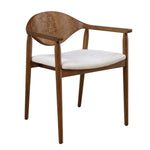 Augusta - Burl Dining Chair - Brown,White