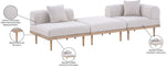 Laguna - 3 Piece Upholstered Outdoor Patio Modular Sofa With Backless Seat And 1 Arm