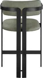 Aurum - Vegan Leather Upholstered Counter Stool With Graphite Black Base