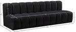Arc - Velvet 3 Piece Modular Straight Sofa