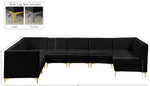 Alina - 8 Piece Velvet Modular Sectional