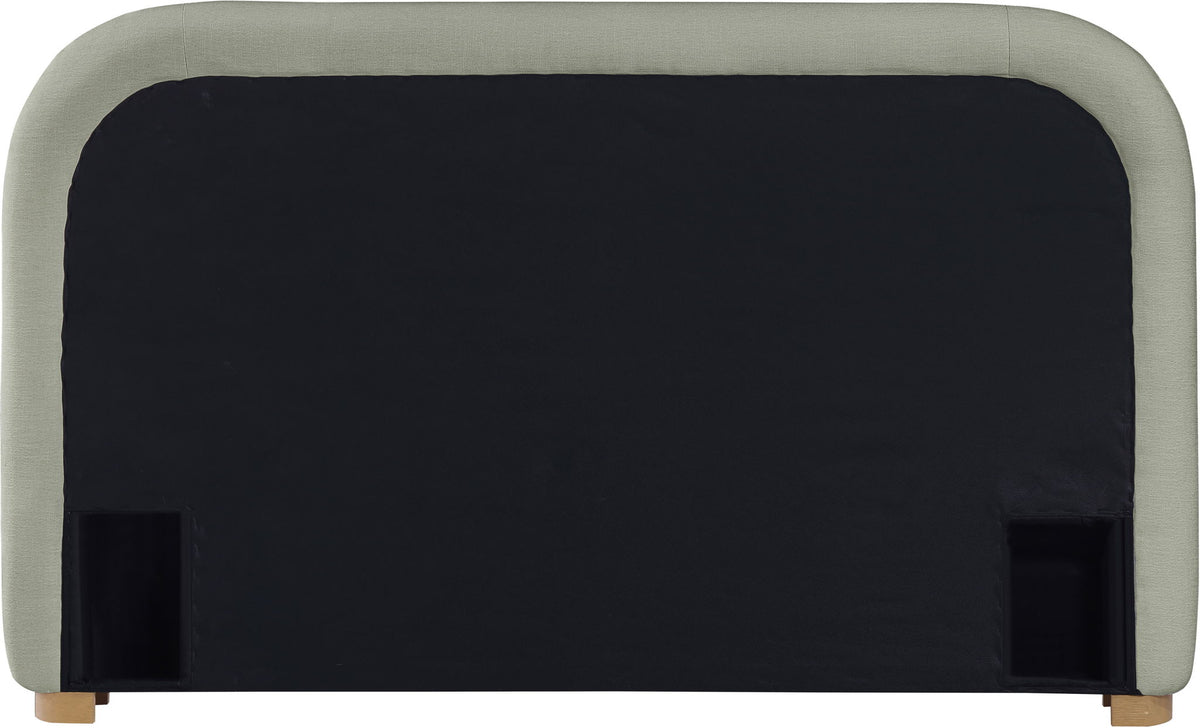 Vaughn - Chenille Bed With Natural Base