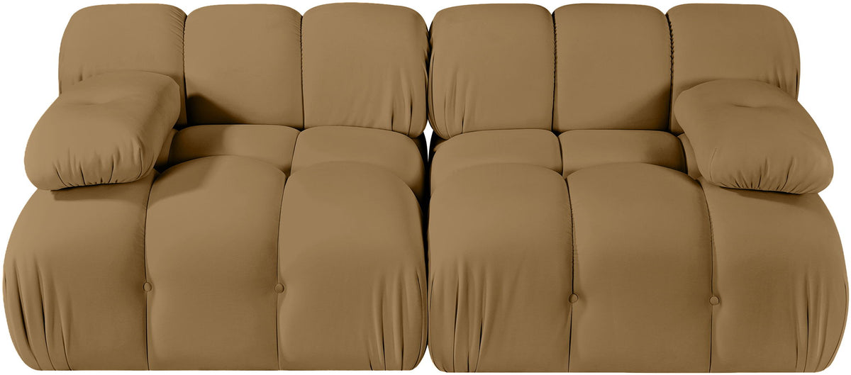 Orin - Velvet Performance Fabric Upholstered 2 Piece Modular Sofa