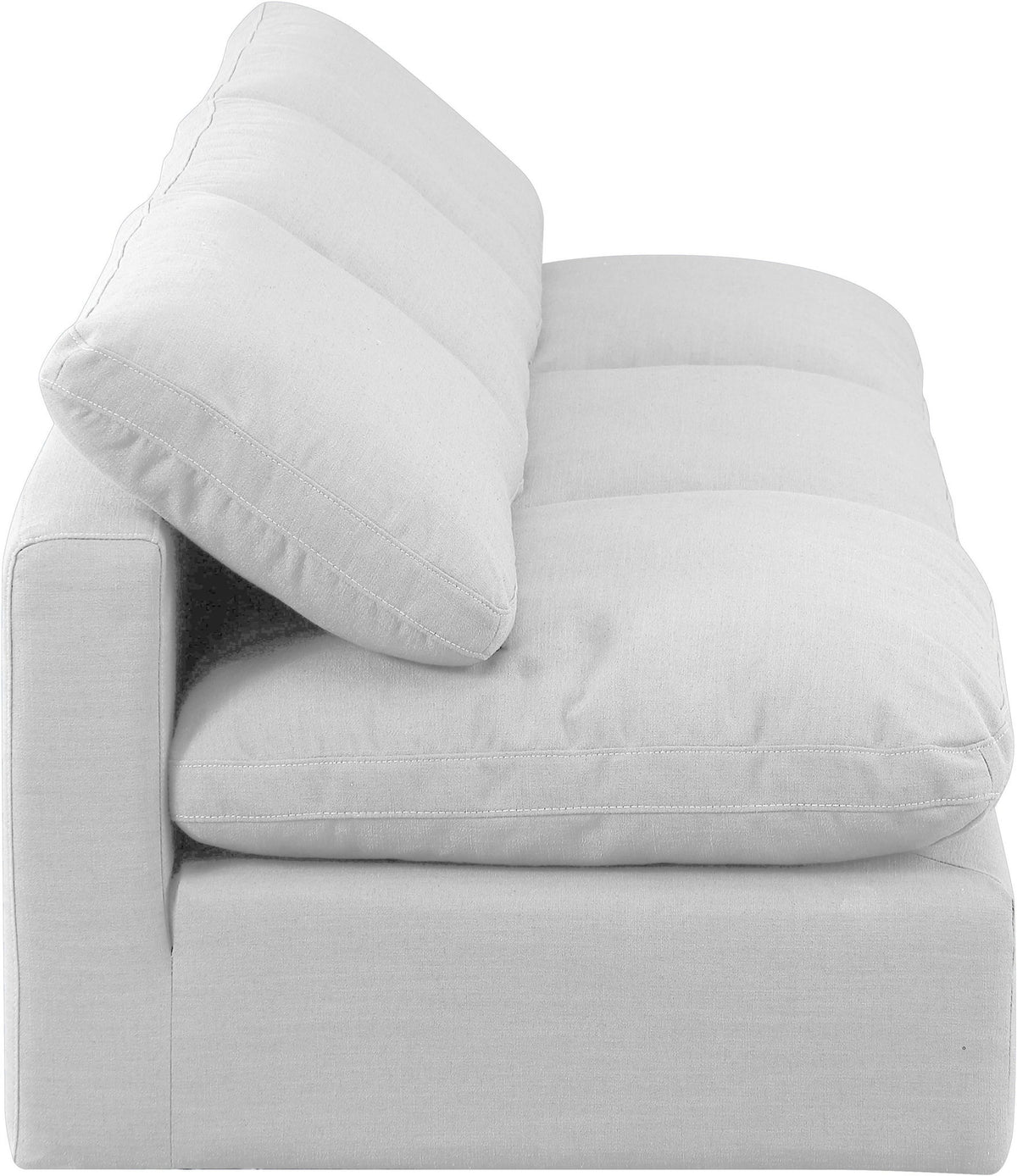 Indulge - Linen 3 Piece Modular Armless Sofa - White