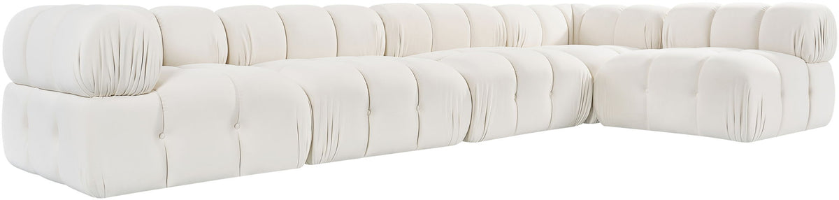 Orin - Velvet 5 Piece Modular Sectional