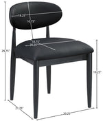 Riccio - Side Chair (Set of 2) - Black Frame